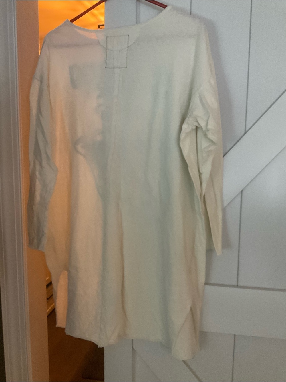 Rolling Stones Cream Long Sleeve Dress with Floral Tongue Graphic - Picture 5 of 7